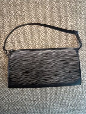 Louis Vuitton Black Epi Leather Clutch & Mini Bag